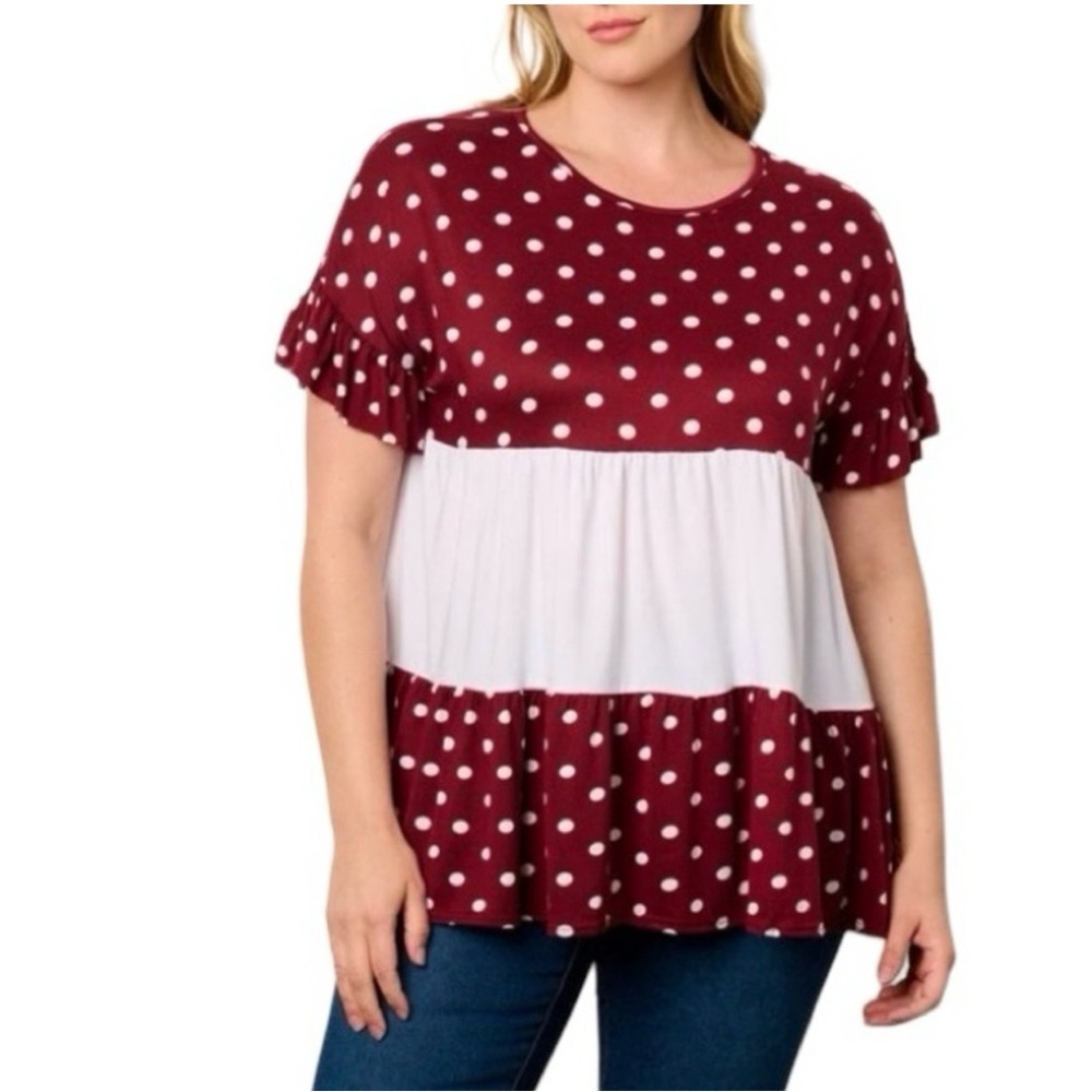 NWOT Women’s SS Polka Dot Top